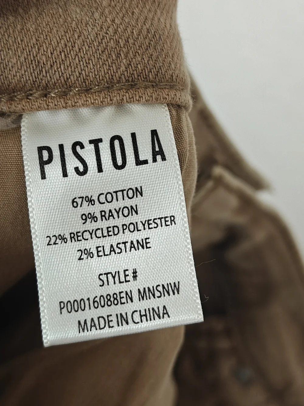 Pistola “Lennon” Mink Snow Cropped Jeans – Neutral Chic High Rise Denim Size 28 - Picture 16 of 16